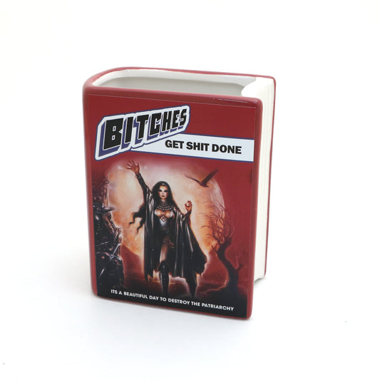 Bitches, Book Vase, pencil holder, planter, pulp novel parody