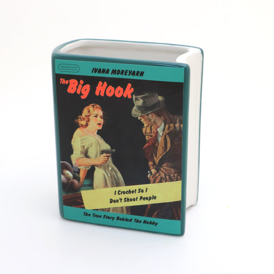 The Big Hook Book pencil holder, vase, gift for reader