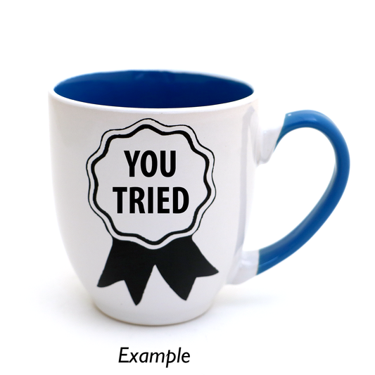 Personalized Award Ribbon Mug, custom prize