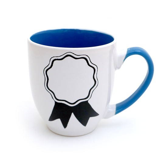 Personalized Award Ribbon Mug, custom prize