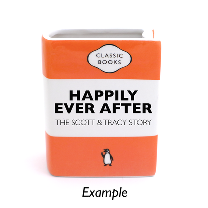 Custom book vase, Penguin classic, personalized gift for reader